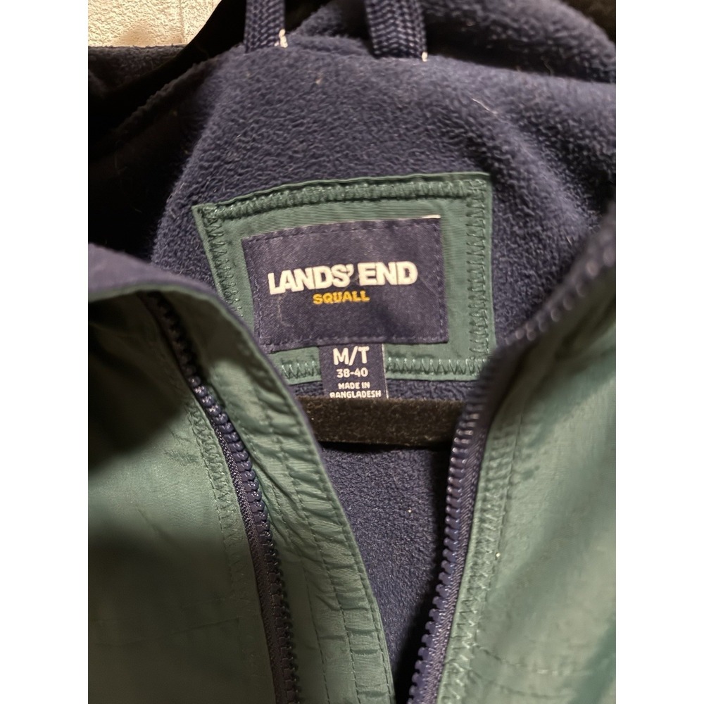 Lands' End Men's Classic Squall Waterproof Insulated Jacket Green M/T 38-40 - Picture 4 of 5